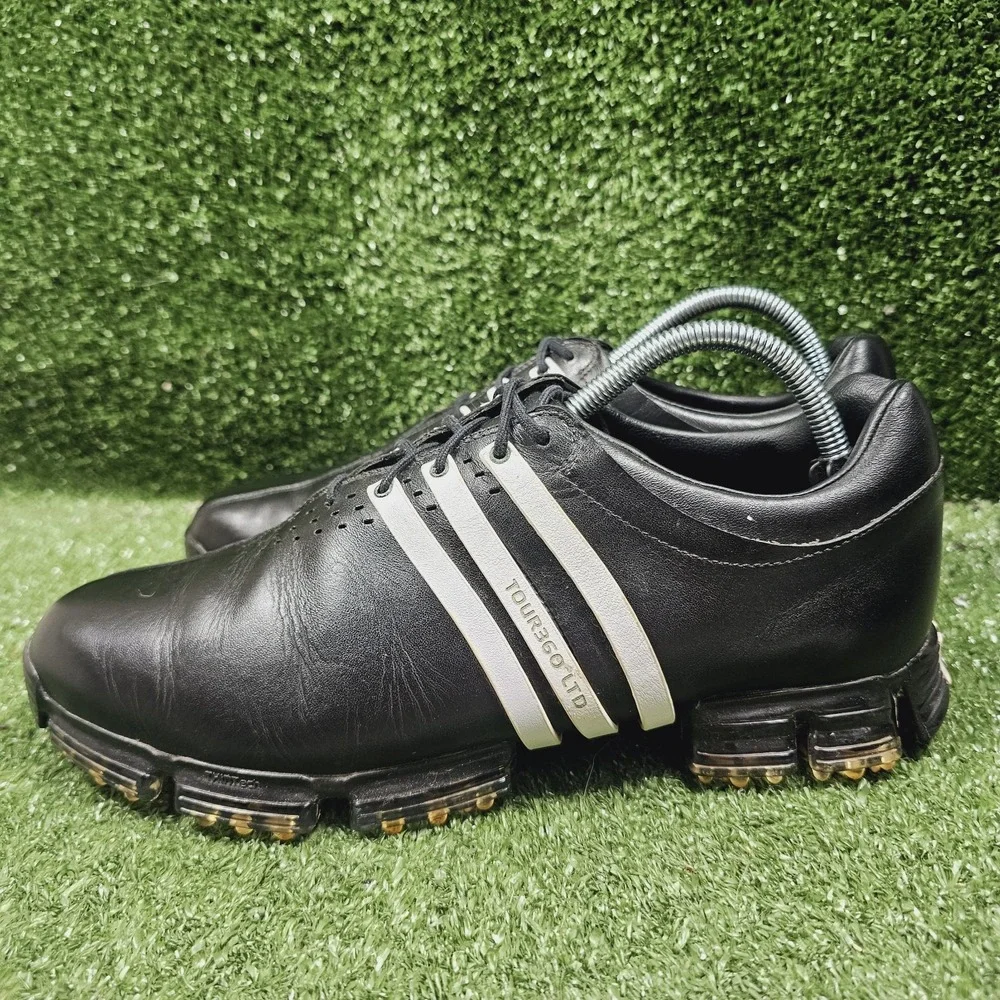 Adidas Tour 360 LTD Black Leather Athletic Golf Spiked Sneakers Mens Size‎ 9.5